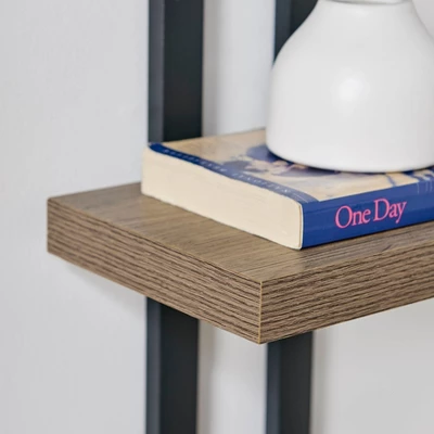 36" X 11" 4 Tier Ladder Bracket Floating Wall Shelf Unit - Danya B. 10 36" X 11" 4 Tier Ladder Bracket Floating Wall Shelf Unit - Danya B. - Image 10