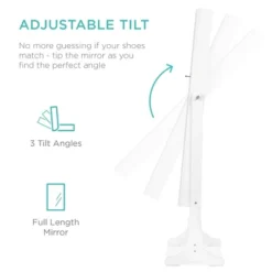 Best Choice Products 6-Tier Standing Mirror Lockable Storage Organizer Cabinet Armoire W/ Velvet Interior -Baxton Studio Store GUEST afa31c34 23a2 481f b2b4 3ea25cb84c01