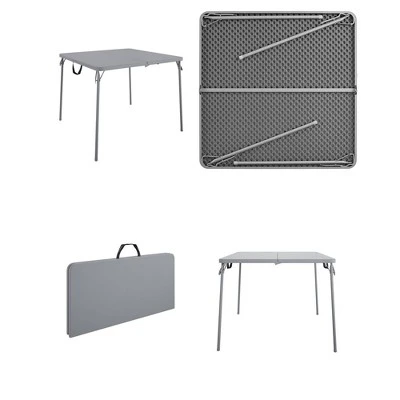 38.5" Fold In Half Multi-Purpose Card Table With Handle Gray - Room & Joy 1 38.5" Fold In Half Multi-Purpose Card Table With Handle Gray - Room & Joy
