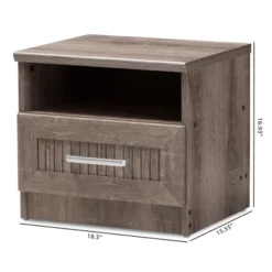 Gallia Modern And Contemporary Oak Finished 1 Drawer Nightstand Brown - Baxton Studio 15 Gallia Modern And Contemporary Oak Finished 1 Drawer Nightstand Brown - Baxton Studio -Baxton Studio Store GUEST b001b592 30a8 4469 8327 9a8a56771a5a