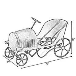 Vintiquewise Metal Figurine Car Shaped Vintage Wine Single Bottle Holder Stand Rack -Baxton Studio Store GUEST b0c13e73 345b 4f93 bfd3 6de94a46a447