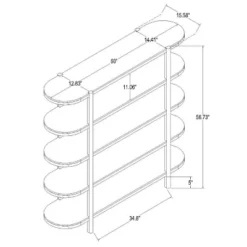 57" Portola Hills 5 Shelf Horizontal Bookcase - Threshold™ Designed With Studio McGee -Baxton Studio Store GUEST b0ffd2cc a3d5 4cfa 8018 6df7d8fb0ee4