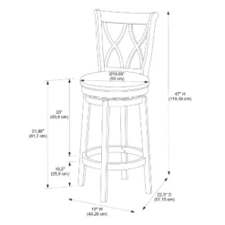 Madison Counter Height Barstool Rustic Oak - Powell Company -Baxton Studio Store GUEST b0ffdaca 21af 4f87 8ad1 47f6d9583251