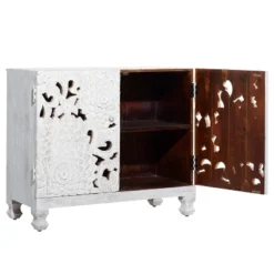 Mediterranean Carved Wood Cabinet White - Olivia & May -Baxton Studio Store GUEST b1248bfa d73e 460c 8d35 09b512bf8d67