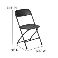 Flash Furniture Hercules™ Series Plastic Folding Chair - 6 Pack 650LB Weight Capacity -Baxton Studio Store GUEST b1921ec2 9188 4760 a3f4 b4540a1a425a