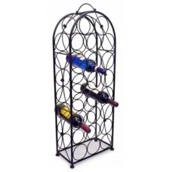Sorbus 23 Bottle Metal Wine Rack (Black) -Baxton Studio Store GUEST b2fe38eb 9645 46ad 95c1 f6625ac043f5