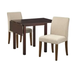 3pc Estelle Drop Leaf Dining Set - Buylateral -Baxton Studio Store GUEST b33cf41a 880c 4004 85f4 177fb264b243