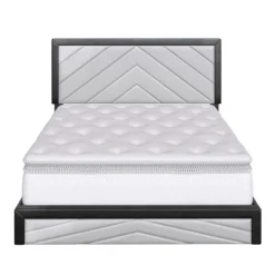 Blake Chevron Stitched Upholstered Platform Bed - Eco Dream -Baxton Studio Store GUEST b3677a2e e821 40d9 9b1e d66a28773c8d