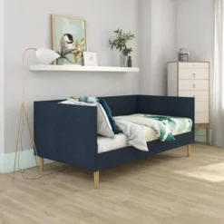 Fabio Mid Century Upholstered Daybed - Room & Joy -Baxton Studio Store GUEST b3d500d6 ebf0 42c9 bc5c 71c8b77fc5c2