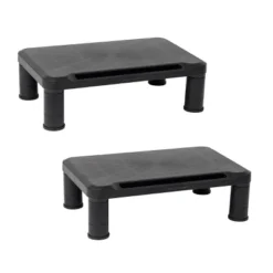 Mind Reader 2pk Small Plastic Monitor Stands Black -Baxton Studio Store GUEST b4f2fe41 dd1f 4a50 931c 8c1112c7b80b