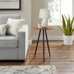 Modern Glam 3 Leg Round Side Table - Saracina Home 14 Modern Glam 3 Leg Round Side Table - Saracina Home -Baxton Studio Store GUEST b4fe1f89 fcb5 4727 94e9 09bd848b29ad