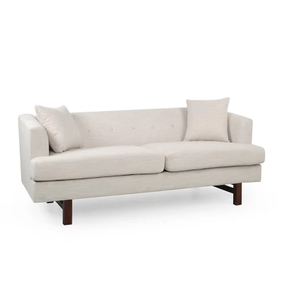 Mableton Mid-Century Modern Upholstered 3 Seater Sofa - Christopher Knight Home 6 Mableton Mid-Century Modern Upholstered 3 Seater Sofa - Christopher Knight Home - Image 6