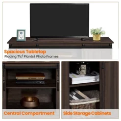 Yaheetech TV Stand Wih Storage, 58" Entertainment Center With Sliding Barn Door 14 Yaheetech TV Stand Wih Storage, 58" Entertainment Center With Sliding Barn Door -Baxton Studio Store GUEST b6a5d95f c436 4544 9238 d46390b3e939