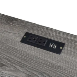 47" Monterey Desk With Charging Station Weathered Gray/Black - Breighton Home -Baxton Studio Store GUEST b72333ae ebb6 440b afd3 b6b683593f19