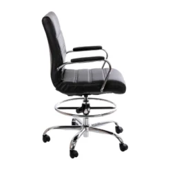Flash Furniture Mid-Back LeatherSoft Drafting Chair With Adjustable Foot Ring And Chrome Base 23 Flash Furniture Mid-Back LeatherSoft Drafting Chair With Adjustable Foot Ring And Chrome Base -Baxton Studio Store GUEST b7661347 7882 4784 a0c7 f88b4c0a9ef8