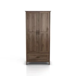Nurembo 1 Drawer Wardrobe Closet Distressed Walnut - HOMES: Inside + Out -Baxton Studio Store GUEST b7bc84fe f8f8 4b3f 922c a51d8fee7cb7