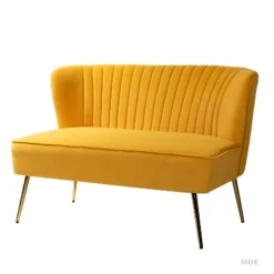 Velvet Nicolas Loveseat Sofa | Karat Home -Baxton Studio Store GUEST b7de8989 df72 429e 8b6f 742bff819398