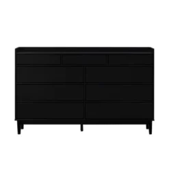 Mid-Century Modern Solid Wood 9 Drawer Horizontal Dresser - Saracina Home -Baxton Studio Store GUEST b8326513 d1f9 4b66 aa98 cbcef4c3e0c3