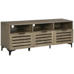 HOMCOM TV Cabinet Stand For TVs Up To 65", Entertainment Center With Drawer, Doors, And Storage Shelves For Living Room, Bedroom -Baxton Studio Store GUEST b9162372 5578 4790 a09c 8126d3ead17b