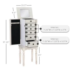 Obrecht Jewelry Armoire Off White - Powell Company -Baxton Studio Store GUEST b9499fe3 9400 4ae6 b729 14aae2608b8d