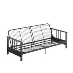 Full Anders Metal Arm Futon With 6" Microfiber Mattress - Room & Joy -Baxton Studio Store GUEST b9527eca 00ae 4917 a7dc 5ec9a7de04c0