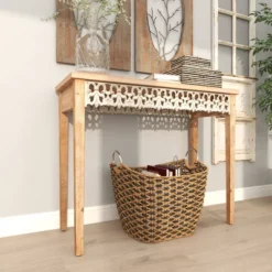 Large Farmhouse Wood Console Table Brown - Olivia & May 19 Large Farmhouse Wood Console Table Brown - Olivia & May -Baxton Studio Store GUEST b96af021 9665 4fee 9100 1cb3263718c9