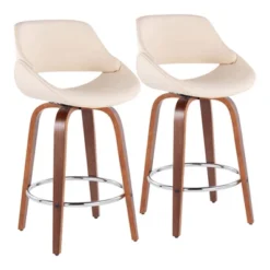 Set Of 2 Fabrico Height Barstools - LumiSource -Baxton Studio Store GUEST b9b57033 0b9c 46aa b934 5af58b3bf72e