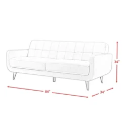 Hailey Sofa Graphite - Picket House Furnishings -Baxton Studio Store GUEST b9c44ca5 216b 462d b18f 4f878b551066