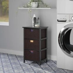 28.62" Omaha Storage Rack With Baskets Black - Winsome -Baxton Studio Store GUEST bad4b36f b914 4c0c 815a e4523e29d3f5