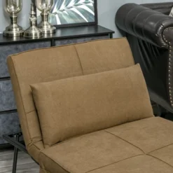 HOMCOM 4-in-1 Multi Function Folding Single Sofa Bed With Retractable Footrest, Convertible Sleeper With Adjustable Backrest, Brown 9 HOMCOM 4-in-1 Multi Function Folding Single Sofa Bed With Retractable Footrest, Convertible Sleeper With Adjustable Backrest, Brown -Baxton Studio Store GUEST bb378ed1 22f9 47e4 9568 5c4ea704345a