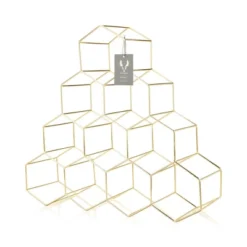 Viski Geo Gold Bottle Wine Rack, Honeycomb Design -Baxton Studio Store GUEST bc3a5426 658e 473f 9799 22dbc92fe033