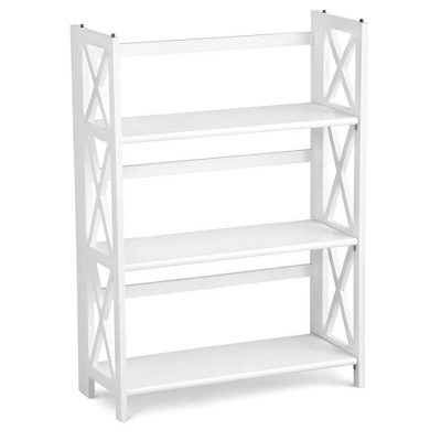 3 Shelf X Design Folding Bookcase - Flora Home 8 3 Shelf X Design Folding Bookcase - Flora Home - Image 8