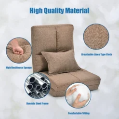 Costway Fold Down Chair Flip Out Lounger Convertible Sleeper Couch Futon Bed W/ Pillow -Baxton Studio Store GUEST bcde3d88 3f2f 489c afa1 21dde2410183