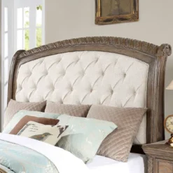 6pc Lellen Bedroom Set Beige/Rustic Natural Tone - HOMES: Inside + Out -Baxton Studio Store GUEST be086f71 8d23 4888 8476 a0384a7403fe