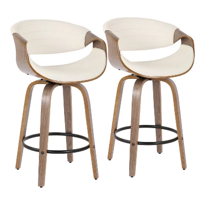 Set Of 2 Symphony Upholstered Counter Height Barstools - Lumisource 14 Set Of 2 Symphony Upholstered Counter Height Barstools - Lumisource - Image 14