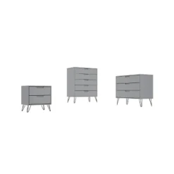 3pc Rockefeller Dresser And Nightstand Set - Manhattan Comfort -Baxton Studio Store GUEST be6b9609 2bf8 4927 be76 7f30de77477f