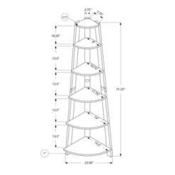 Bookcase With Corner Accent Étagère 60" - EveryRoom® -Baxton Studio Store GUEST bf12a687 f7d3 403a b118 9046395e168c