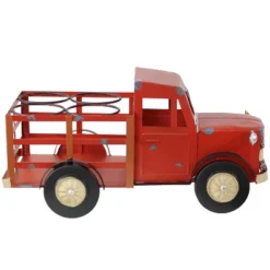 Sunnydaze Decor Sunnydaze Rustic Truck Metal Wine Rack - Red -Baxton Studio Store GUEST bf14f48a bf8e 485a bd1c 1ecaec9ba97e