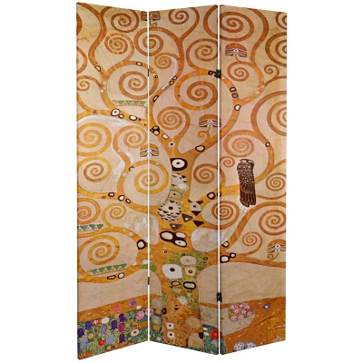 6' Tall Double Sided Works Of Klimt Room Divider - Oriental Furniture 2 6' Tall Double Sided Works Of Klimt Room Divider - Oriental Furniture - Image 2