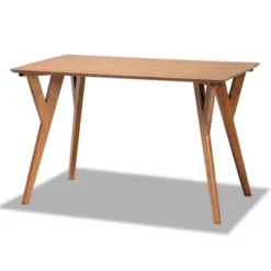 4pc Odessa Mid-Century Modern Fabric Upholstered Wood Dining Nook Set Walnut/Brown - Baxton Studio -Baxton Studio Store GUEST c0f3e4a1 0f7f 4de0 aead 35334c04749c