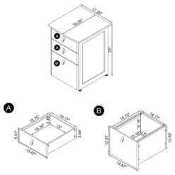 Estrella 3 Drawer File Cabinet Antique Nutmeg - Coaster -Baxton Studio Store GUEST c173ae8d 8bf5 439e b636 820a56b5c166