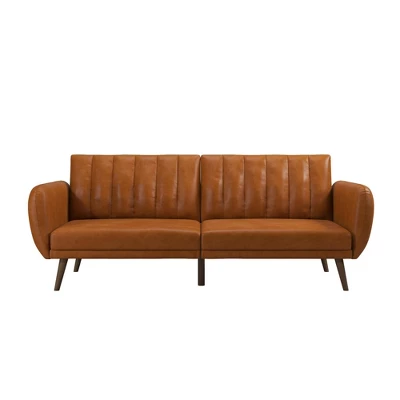 Brittany Futon Convertible Sofa Faux Leather - Novogratz 7 Brittany Futon Convertible Sofa Faux Leather - Novogratz - Image 7