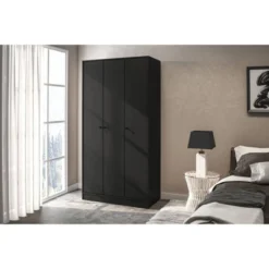 Denmark 3 Door Wardrobe - Polifurniture -Baxton Studio Store GUEST c1e0b1bc 22ec 4141 a5b7 d91d632d4018