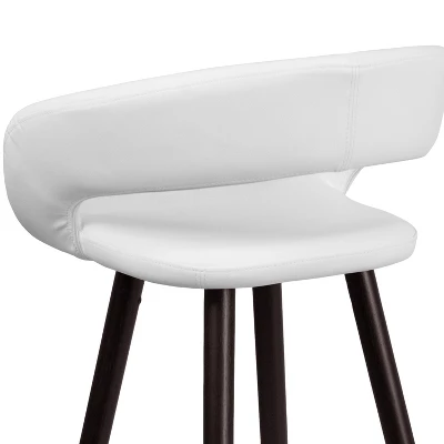 Merrick Lane Wood Ultramodern Bar Counter Stool With Upholstered Seat 11 Merrick Lane Wood Ultramodern Bar Counter Stool With Upholstered Seat - Image 11
