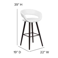 Merrick Lane Wood Ultramodern Bar Counter Stool With Upholstered Seat 23 Merrick Lane Wood Ultramodern Bar Counter Stool With Upholstered Seat -Baxton Studio Store GUEST c34d6cbe 1c82 4945 8598 50b4f686fce4