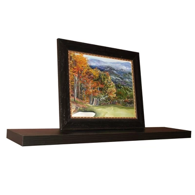 60" Floating Shelf Wall Mounted Hidden Brackets Espresso - Inplace 1 60" Floating Shelf Wall Mounted Hidden Brackets Espresso - Inplace