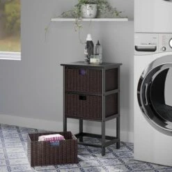 28.62" Omaha Storage Rack With Baskets Black - Winsome -Baxton Studio Store GUEST c4363b32 c97f 4413 a738 7ab3f4910de1