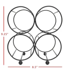 Black Metal Wine Bottle Holder - Foreside Home & Garden -Baxton Studio Store GUEST c48f06ee c486 4c49 afc1 b2f56afced64