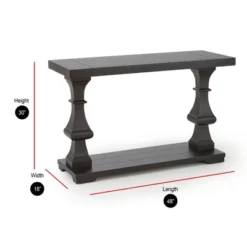 Dory Sofa Table Black - Steve Silver
