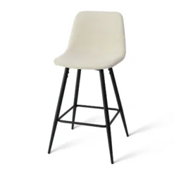 26" Bingo Black Leg With Upholstered Counter Height Stool (Set Of 2 ) -Maison Boucle -Baxton Studio Store GUEST c4fc63ce f200 4afa 9dab 1cdae0bd685d